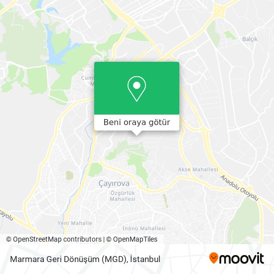 Marmara Geri Dönüşüm (MGD) harita