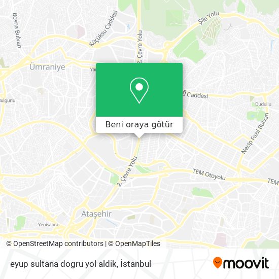 eyup sultana dogru yol aldik harita