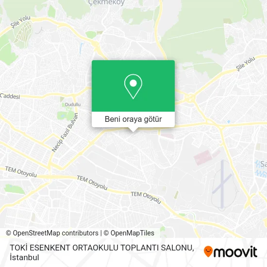 TOKİ ESENKENT ORTAOKULU TOPLANTI SALONU harita