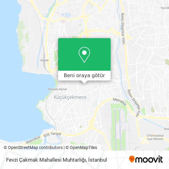 Fevzi Çakmak Mahallesi Muhtarlığı harita