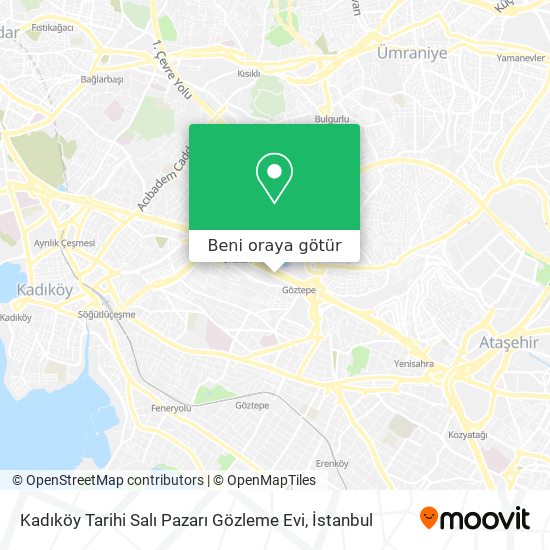 Kadıköy Tarihi Salı Pazarı Gözleme Evi harita