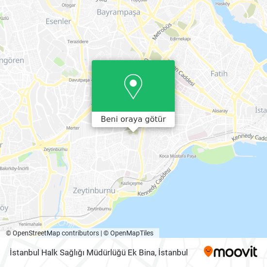 İstanbul Halk Sağlığı Müdürlüğü Ek Bina harita