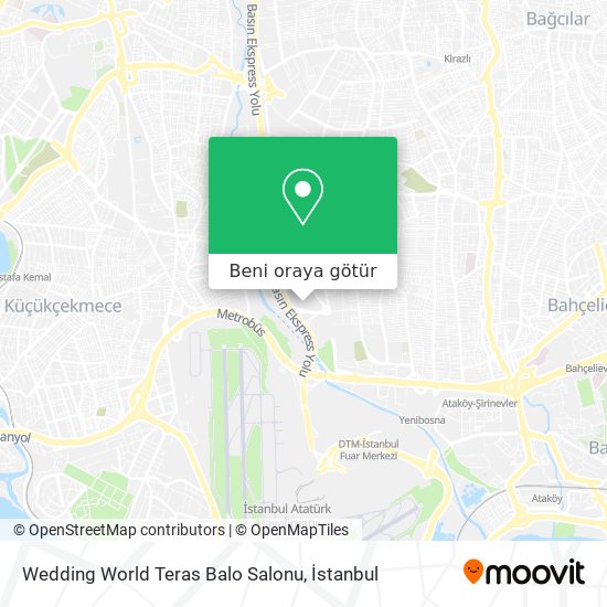 Wedding World Teras Balo Salonu harita