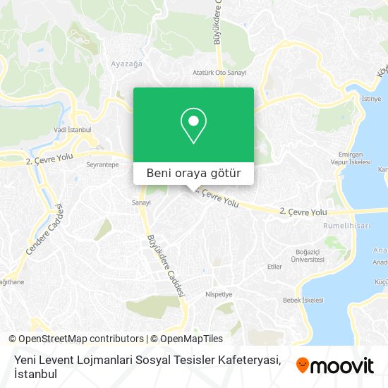 Yeni Levent Lojmanlari Sosyal Tesisler Kafeteryasi harita