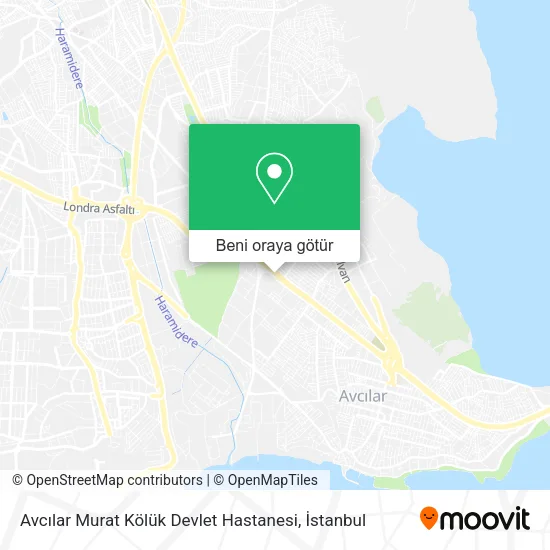 Avcılar Murat Kölük Devlet Hastanesi harita