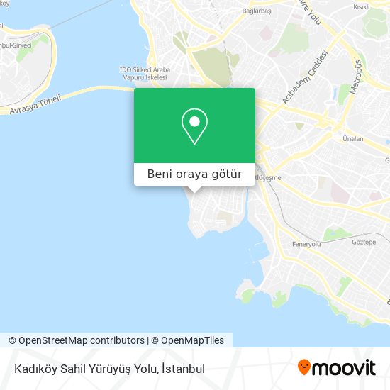 Kadıköy Sahil Yürüyüş Yolu harita