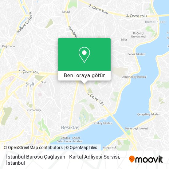 İstanbul Barosu Çağlayan - Kartal Adliyesi Servisi harita