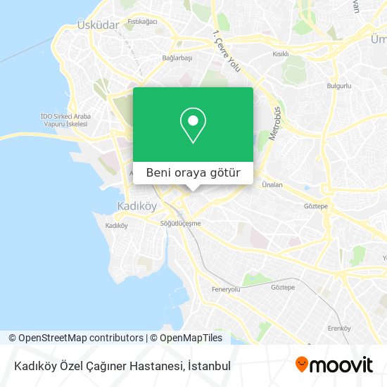 Kadıköy Özel Çağıner Hastanesi harita