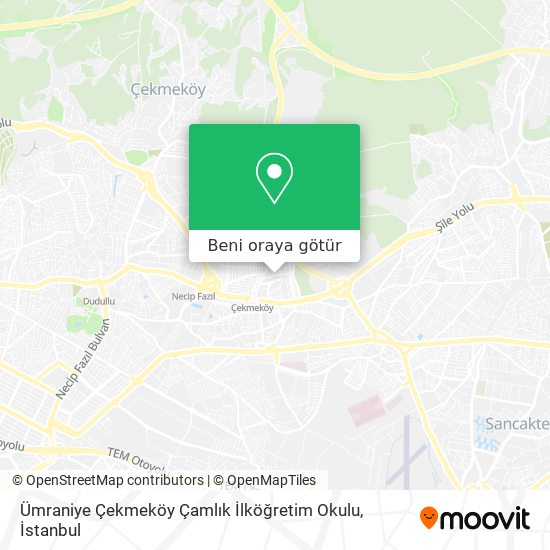 Ümraniye Çekmeköy Çamlık İlköğretim Okulu harita