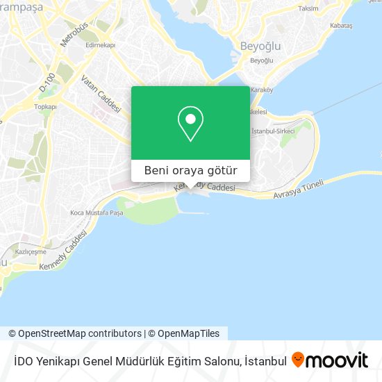 İDO Yenikapı Genel Müdürlük Eğitim Salonu harita