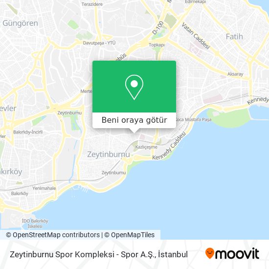 Zeytinburnu Spor Kompleksi - Spor A.Ş. harita