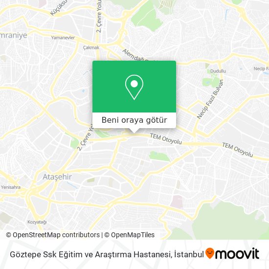 Göztepe Ssk Eğitim ve Araştırma Hastanesi harita