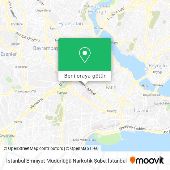 İstanbul Emniyet Müdürlüğü Narkotik Şube harita