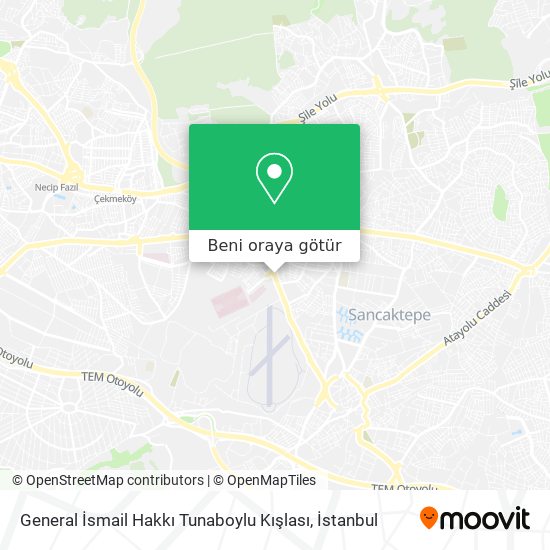 General İsmail Hakkı Tunaboylu Kışlası harita