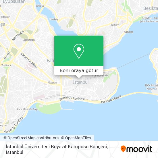 İstanbul Üniversitesi Beyazıt Kampüsü Bahçesi harita