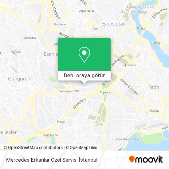 Mercedes Erkanlar Ozel Servis harita