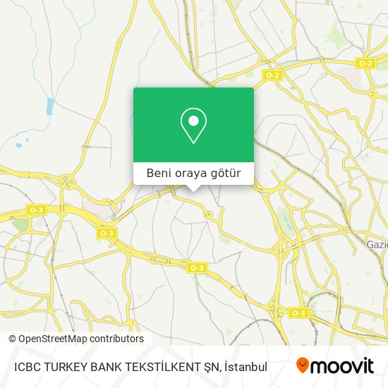 ICBC TURKEY BANK TEKSTİLKENT ŞN harita