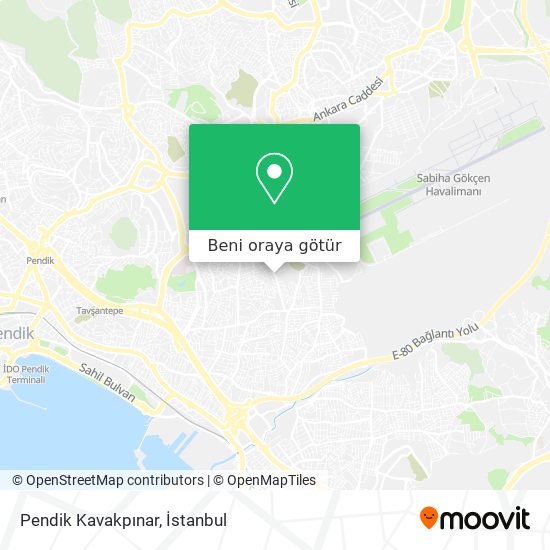 Pendik Kavakpınar harita