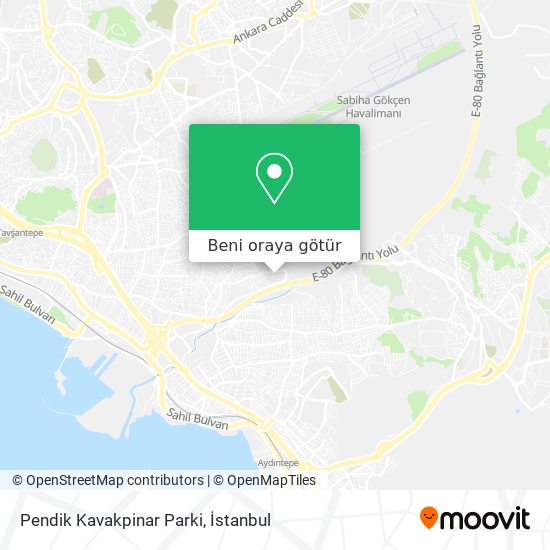 Pendik Kavakpinar Parki harita
