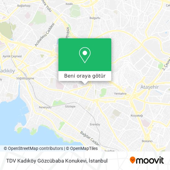 TDV Kadıköy Gözcübaba Konukevi harita