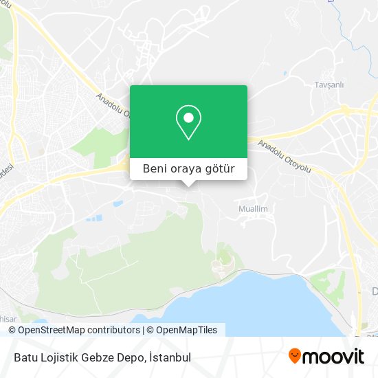 Batu Lojistik Gebze Depo harita