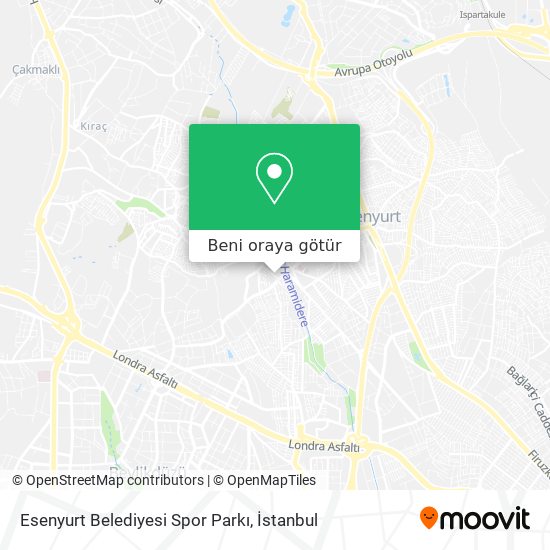 Esenyurt Belediyesi Spor Parkı harita