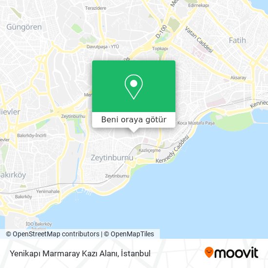 Yenikapı Marmaray Kazı Alanı harita