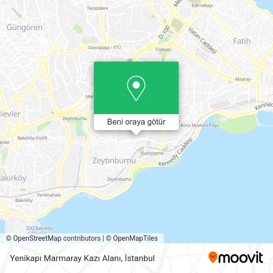 Yenikapı Marmaray Kazı Alanı harita