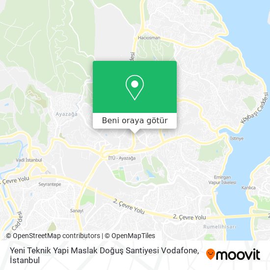 Yeni Teknik Yapi  Maslak Doğuş Santiyesi Vodafone harita