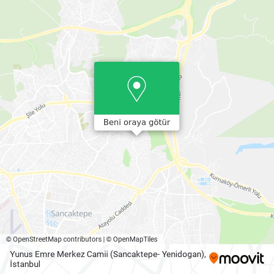 Yunus Emre Merkez Camii (Sancaktepe- Yenidogan) harita