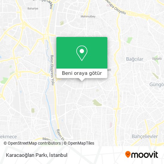 Karacaoğlan Parkı harita