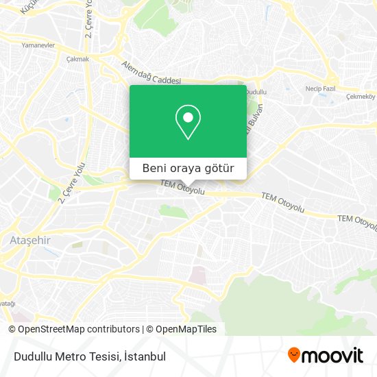 Dudullu Metro Tesisi harita