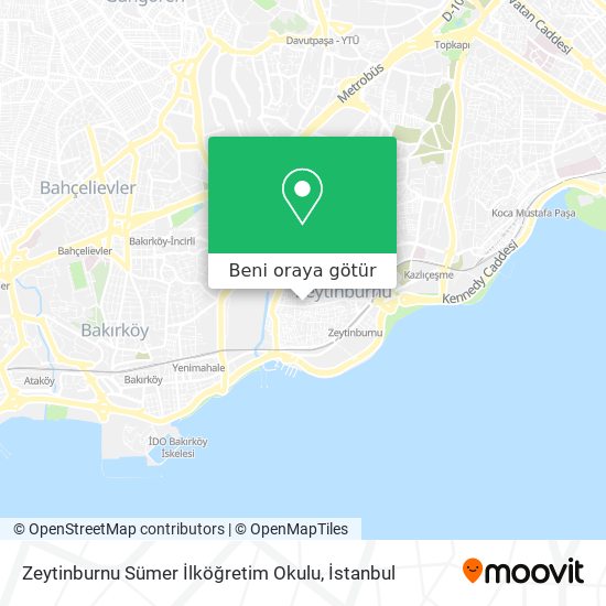 Zeytinburnu Sümer İlköğretim Okulu harita