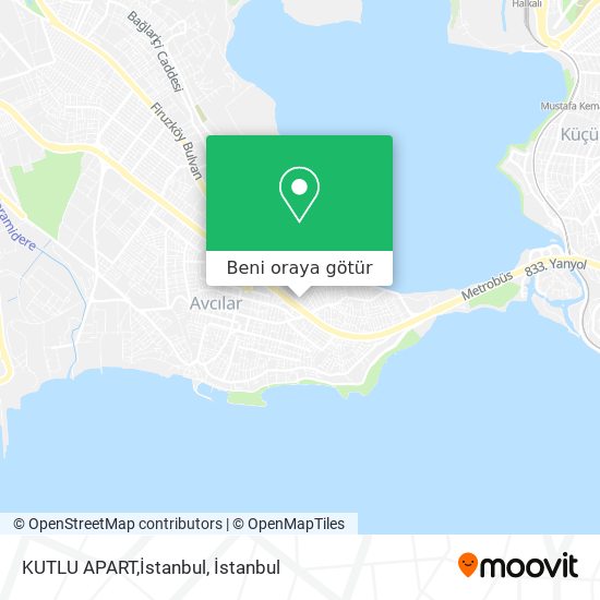 KUTLU APART,İstanbul harita