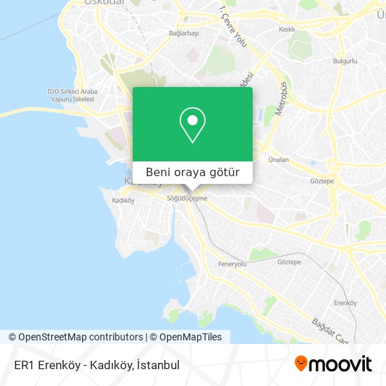 ER1 Erenköy - Kadıköy harita