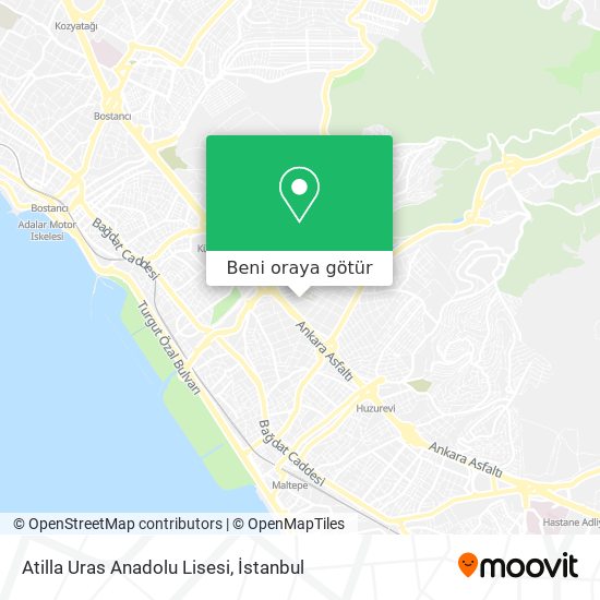 Atilla Uras Anadolu Lisesi harita