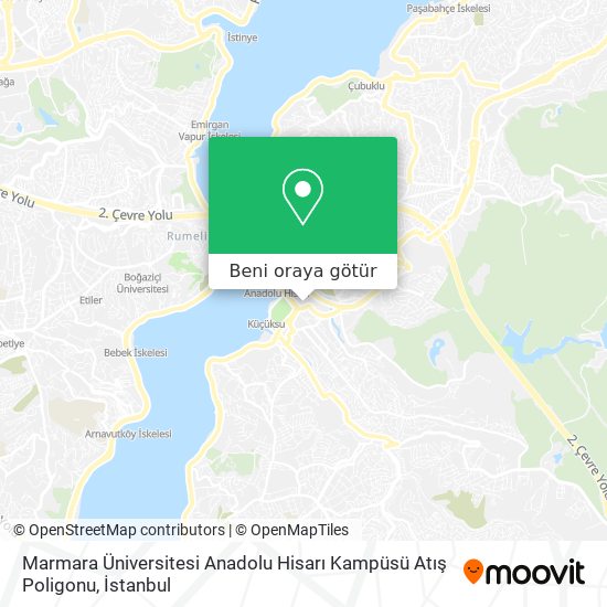 Marmara Üniversitesi Anadolu Hisarı Kampüsü Atış Poligonu harita