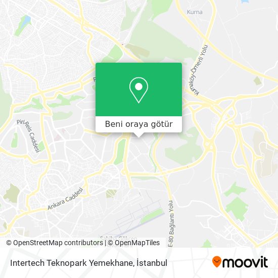 Intertech Teknopark Yemekhane harita