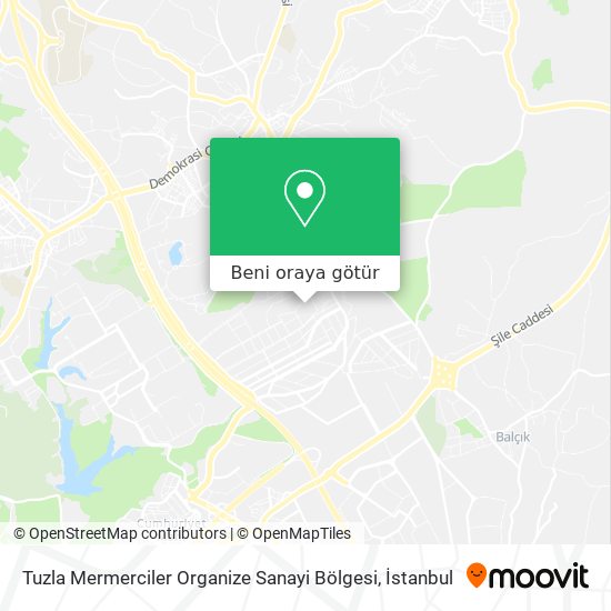 Tuzla Mermerciler Organize Sanayi Bölgesi harita