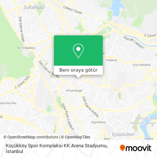 Küçükköy Spor Kompleksi KK Arena Stadyumu harita