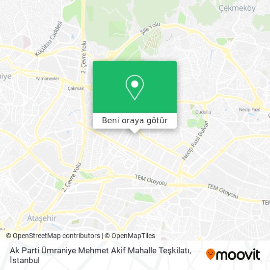 Ak Parti Ümraniye Mehmet Akif Mahalle Teşkilatı harita