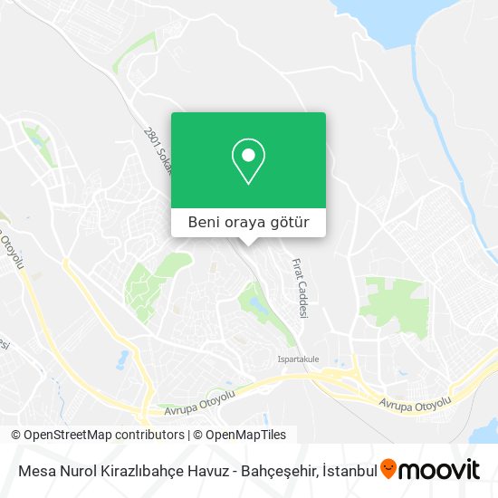 Mesa Nurol Kirazlıbahçe Havuz - Bahçeşehir harita