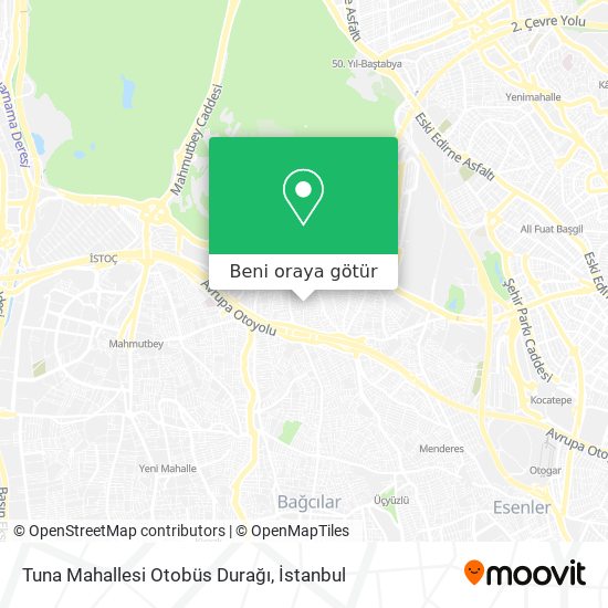 Tuna Mahallesi Otobüs Durağı harita