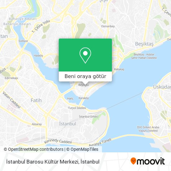 İstanbul Barosu Kültür Merkezi harita