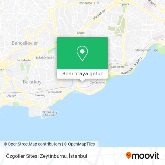 Özgöller Sitesi Zeytinburnu harita