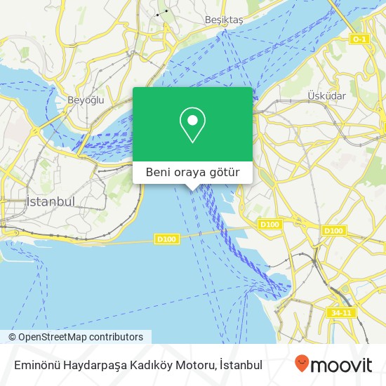 Eminönü Haydarpaşa Kadıköy  Motoru harita