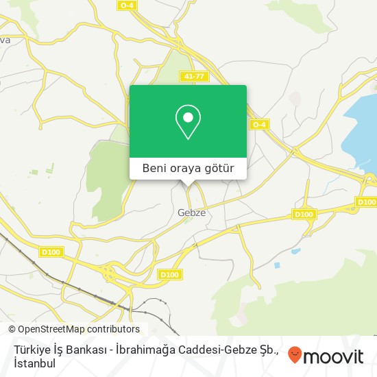 Türkiye İş Bankası - İbrahimağa Caddesi-Gebze Şb. harita