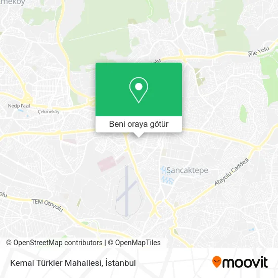Kemal Türkler Mahallesi harita