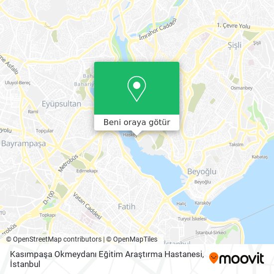 Kasımpaşa Okmeydanı Eğitim Araştırma Hastanesi harita