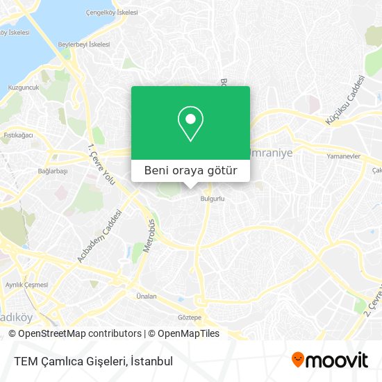 TEM Çamlıca Gişeleri harita